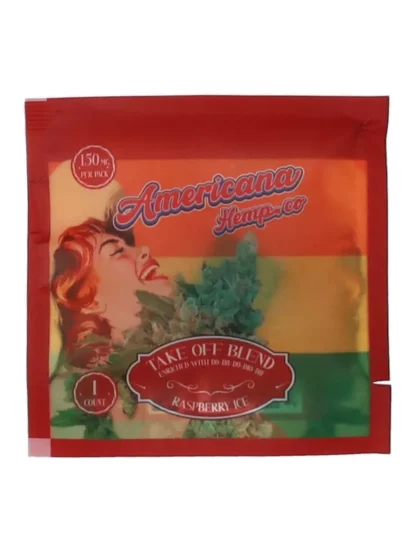 Raspberry Ice Americana Hemp Co Take Off Blend Gummies 150mg