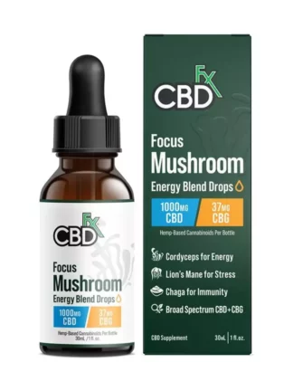 CBDfx Focus CBG + CBD Blend Mushroom Tincture 1000mg 30ml