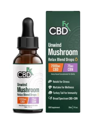 CBDfx Relax CBN + CBD Blend Mushroom Tincture 2000mg 30ml