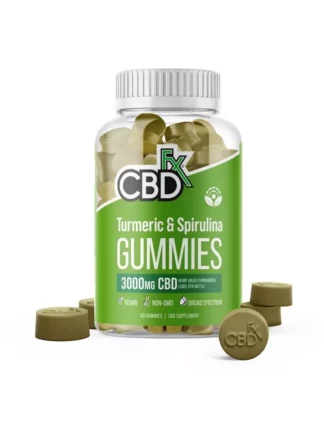 CBDfx Turmeric & Spirulina Gummies 3000mg