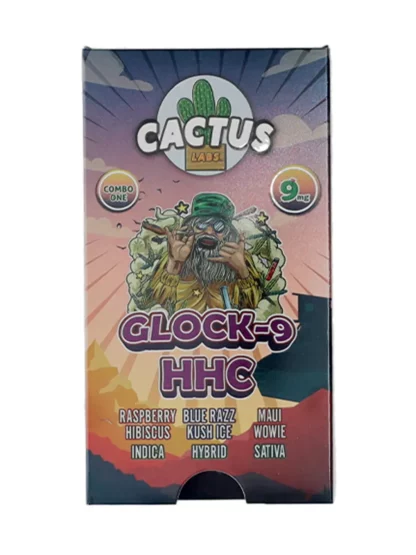 Raspberry Hibiscus | Blue Razz Kush Ice | Maui Wowie Cactus Labs Glock 9 HHC Vape 9MG