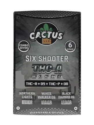 Northern Lights White Walker OG Black Diamond OG Cactus Labs THC-A Blend Vape 6g