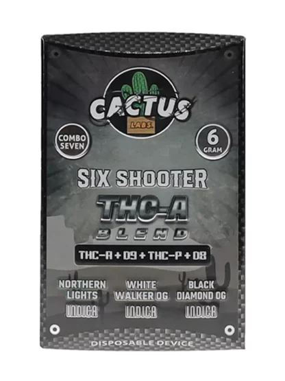 Northern Lights White Walker OG Black Diamond OG Cactus Labs THC-A Blend Vape 6g