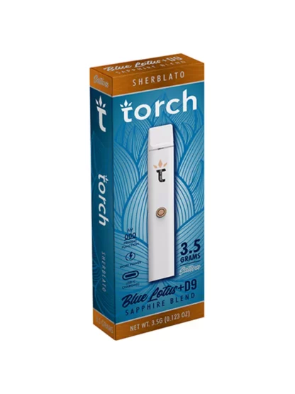 Sherblato Torch Blue Lotus + D9 Sapphire Vape 3.5G