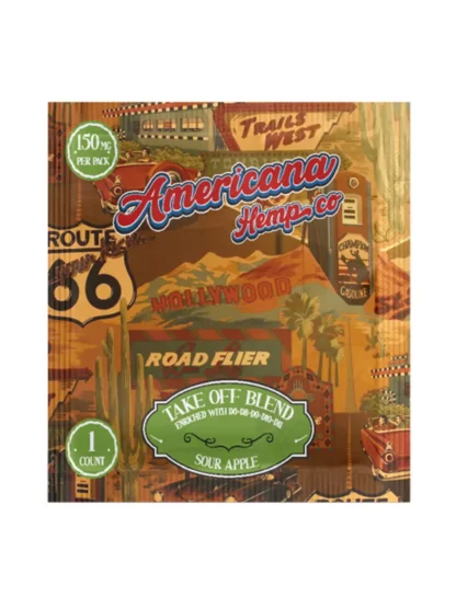 Sour Apple Americana Hemp Co Take Off Blend Gummies 150mg
