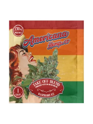 Raspberry Ice Americana Hemp Co Take Off Blend Gummies 150mg