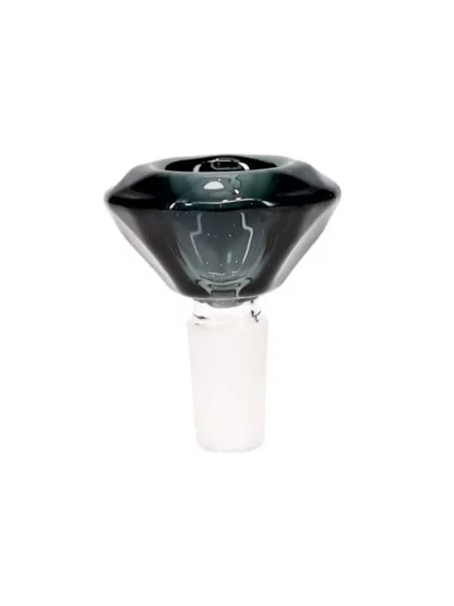 14mm Male Diamond Glass Bowl Black