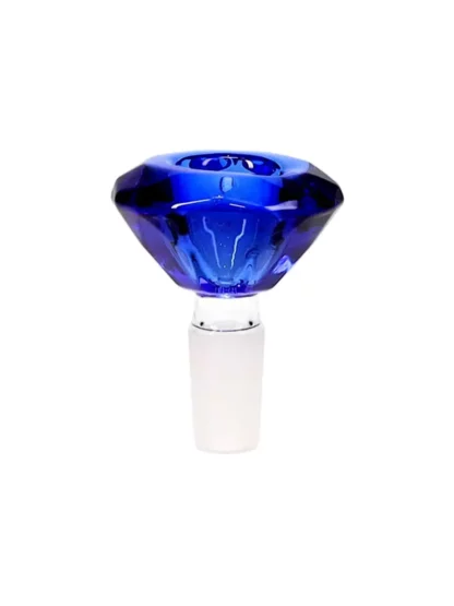 14mm Male Diamond Glass Bowl Blue