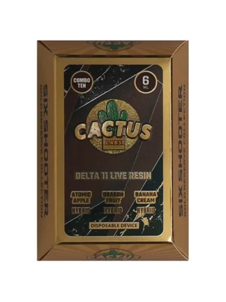 Cactus Labs Six Shooter Gold Reserve Collection Delta 11 Live Resin Atomic Apple Dragon Fruit Banana Cream