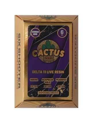 Cactus Labs Six Shooter Gold Reserve Collection Delta 11 Live Resin Guava Acapulco Gold Peardise