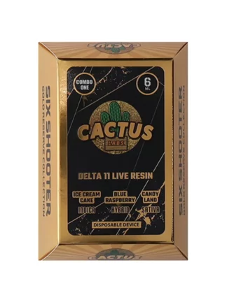 Cactus Labs Six Shooter Gold Reserve Collection Delta 11 Live Resin Ice Cream Blue Raspberry Candy Land
