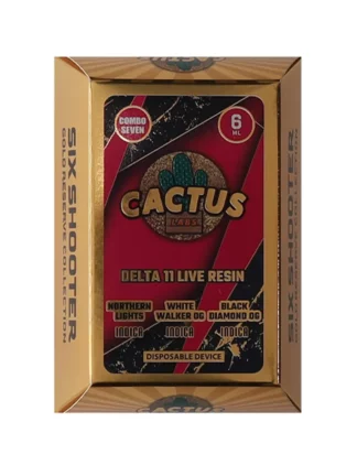 Cactus Labs Six Shooter Gold Reserve Collection Delta 11 Live Resin Northern Lights White Walker OG Black Diamond OG