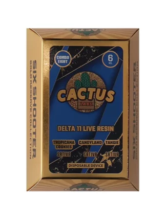 Cactus Labs Six Shooter Gold Reserve Collection Delta 11 Live Resin Tropicana Cookies Candyland Tangie