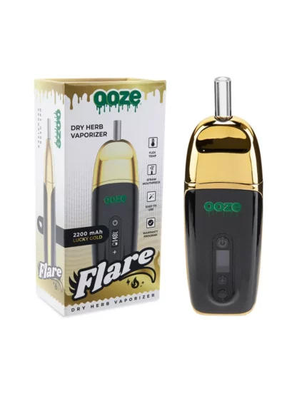 Ooze Flare Dry Herb Vaporizer 2200mAh Lucky gold