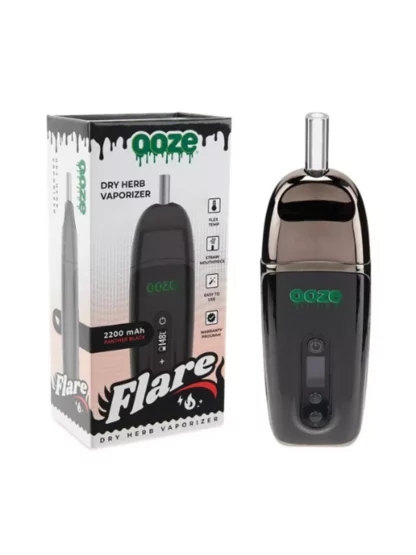 Ooze Flare Dry Herb Vaporizer 2200mAh Panther Black