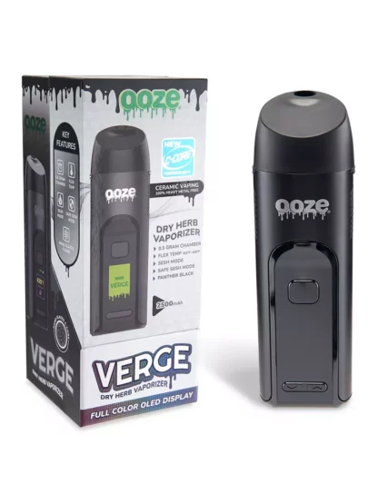 Ooze Verge Ceramic Dry Herb Vaporizer Black