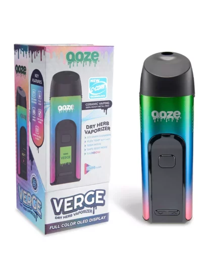 Ooze Verge Ceramic Dry Herb Vaporizer rainbow