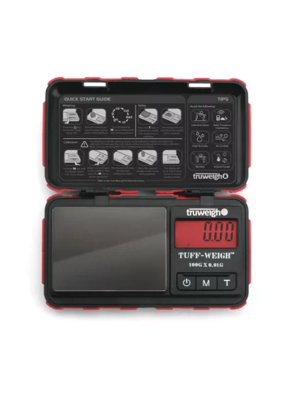 Truweigh Tuff-Weigh Digital Scale 100g x 0.01g Black red