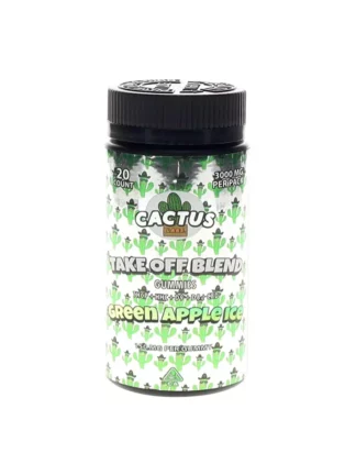 Green Apple Ice Cactus Labs Take Off Blend Gummies 3000mg