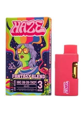 Haze Fantasy Blend HHC+D8+D9+THCP 3G Rechargeable Vape gelato
