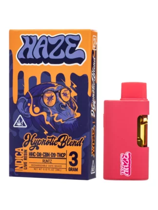 Haze Hypnotic Blend HHC+D8+CBN+D9+THCP 3G Rechargeable Vape Ranz