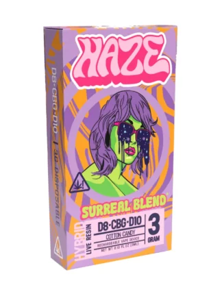 Haze Surreal blend D8+CBG+D10 3 G Rechargeable Vape