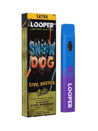 Snow Dog Looper Limited Edition Diamond Live Badder HHC+THC-P Vape 2G