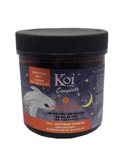 Orange Cream Koi CBD + CBN + D9 Nighttime Rest Gummies 750mg