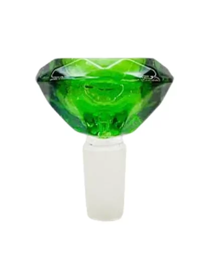 Pacific 14MM Diamiond Bowl Glass Green