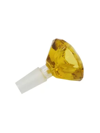 Pacific 14MM Diamiond Bowl Glass Yellow