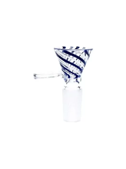 Pacific Straight 14MM Diamiond Bowl Glass Blue White