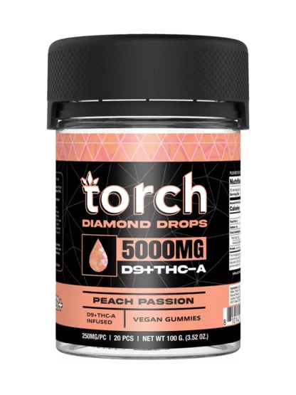 Peach Passion Torch diamond drops 5000mg D9+THC-A