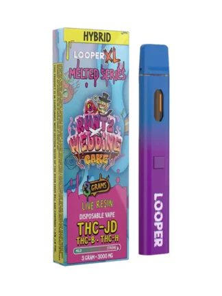 Runtz Wedding Cake Looper XL Melted Series THC-JD+THC-B+THC-H Vape 3G