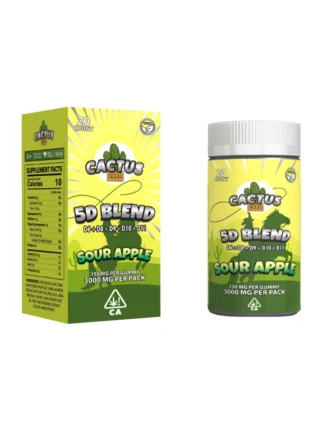 Sour Apple Cactus Labs 5D Jar Gummies 3000mg