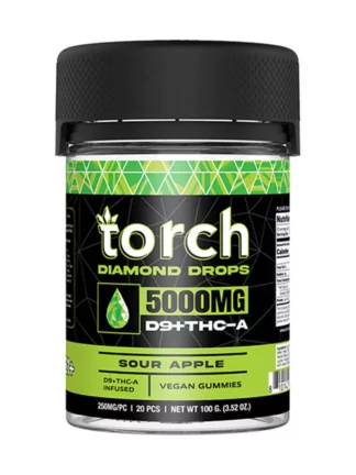 Sour Apple Torch diamond drops 5000mg D9+THC-A
