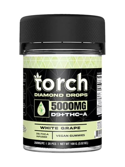 White Grape Torch diamond drops 5000mg D9+THC-A