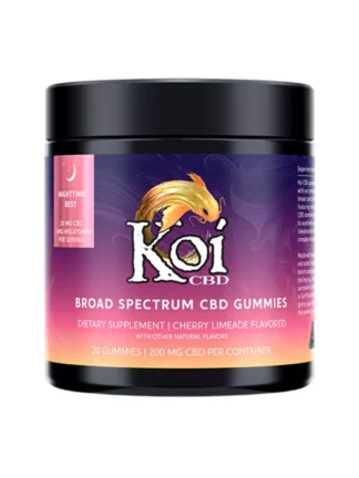 Cherry Limeade Koi Broad Spectrum CBD Nighttime Rest Melatonin Gummies 200mg