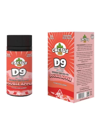 Double Apple Cactus Labs D9 With CBD+D8 3000mg