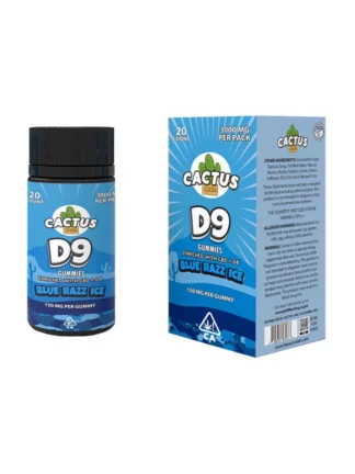 Blue Razz Ice Cactus Labs D9 With CBD+D8 3000mg