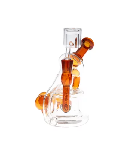 7" Tsunami Concentrate Rig Inline Percolator Water Pipe Side