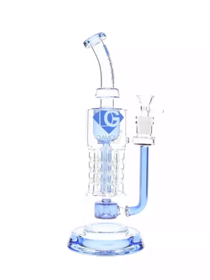 11 Julius Diffuser Perc Dab Rig by Diamond Glass blue Violet