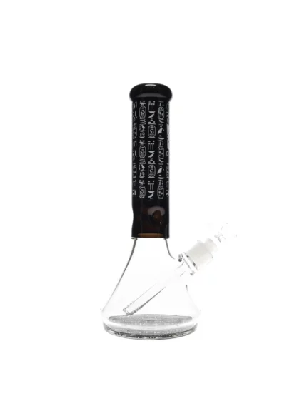 12 Glyph No Perc Beaker Bong by Diamond Glass Black