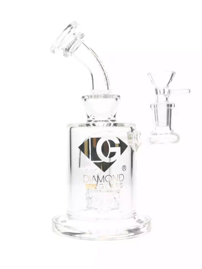 6 Cabo Tire Perc Dab Rig by Diamond Glass Clear