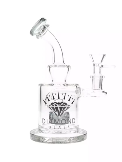 6 Cabo Tire Perc Dab Rig by Diamond Glass Smoke Black