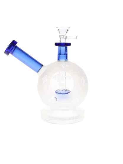7" Snowball Marshmallow Perc Dab Rig by Diamond Glass