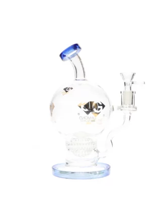 8 Retort Sphere Perc Dab Rig by Diamond Glass Blue