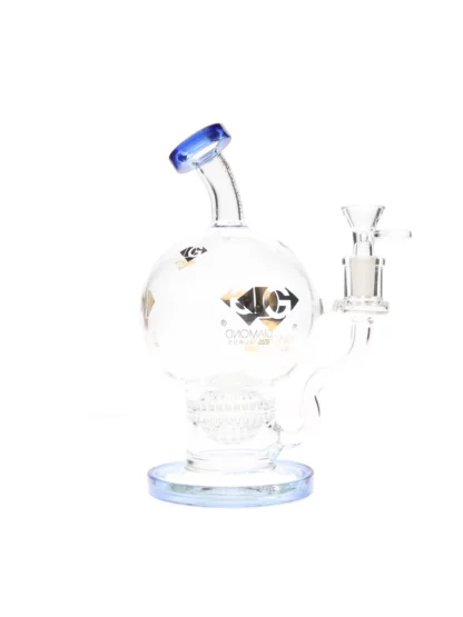 8 Retort Sphere Perc Dab Rig by Diamond Glass Blue