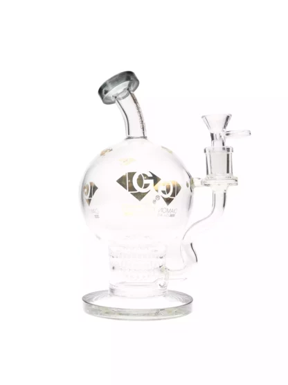8 Retort Sphere Perc Dab Rig by Diamond Glass Smoke Black