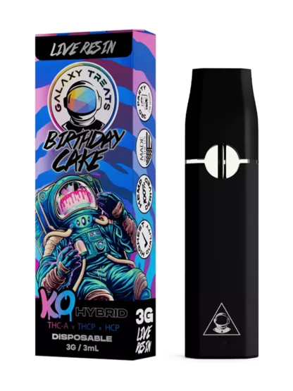 Birthday Cake Galaxy Treats KO Blend Live Resin THC-A+THCP+HCP Disposable 3G/3ML