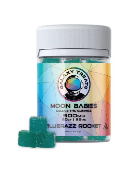 Bluerazz Rocket Galaxy Treats Moon Babies D8 Gummies 500mg